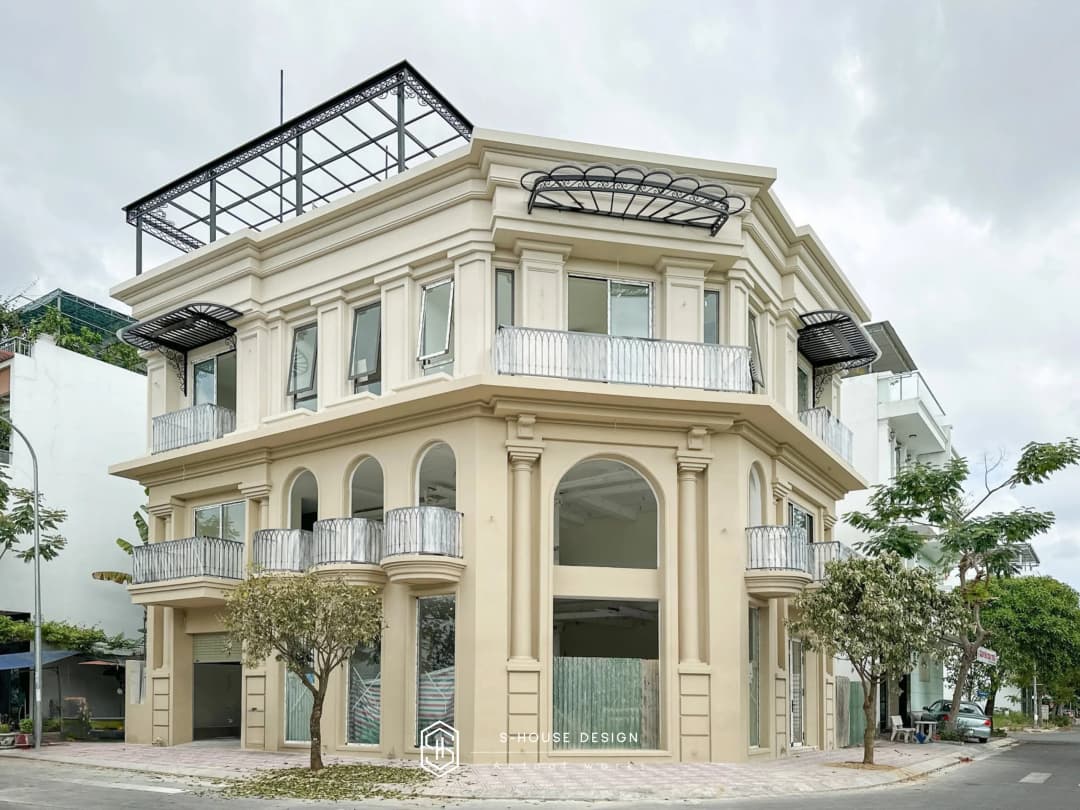 Thi Công Hoàn Thiện Kiến Trúc Tòa Nhà Văn Phòng 3 Tầng Tân Cổ Điển Kim Sơn