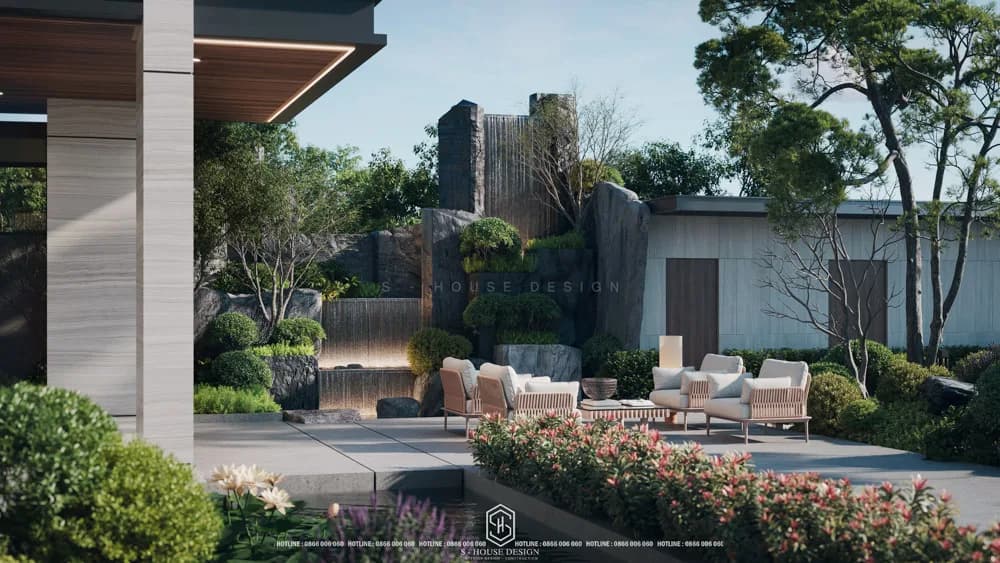 Thiết kế biệt thự hiện đại nghỉ dưỡng mái nhật 1500m2 tại Phú Yên