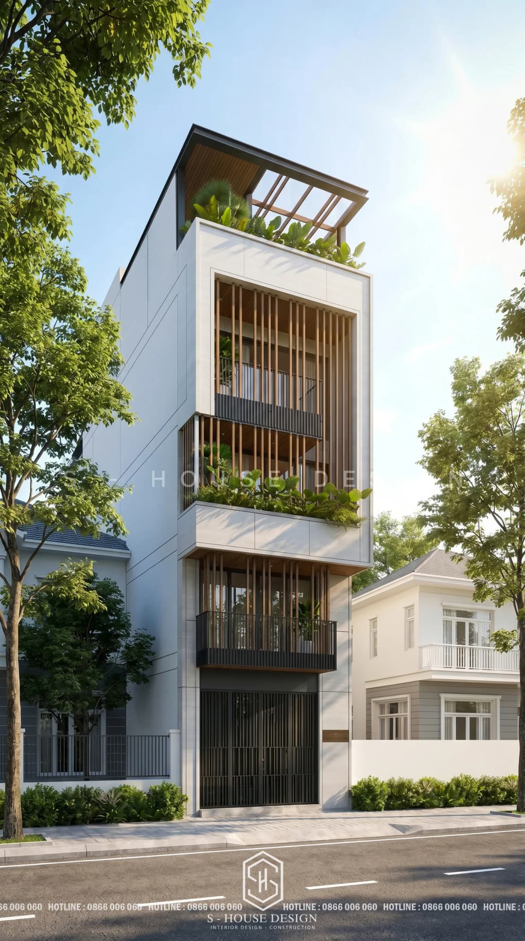 Mẫu thiết kế nhà phố đẹp 3 tầng