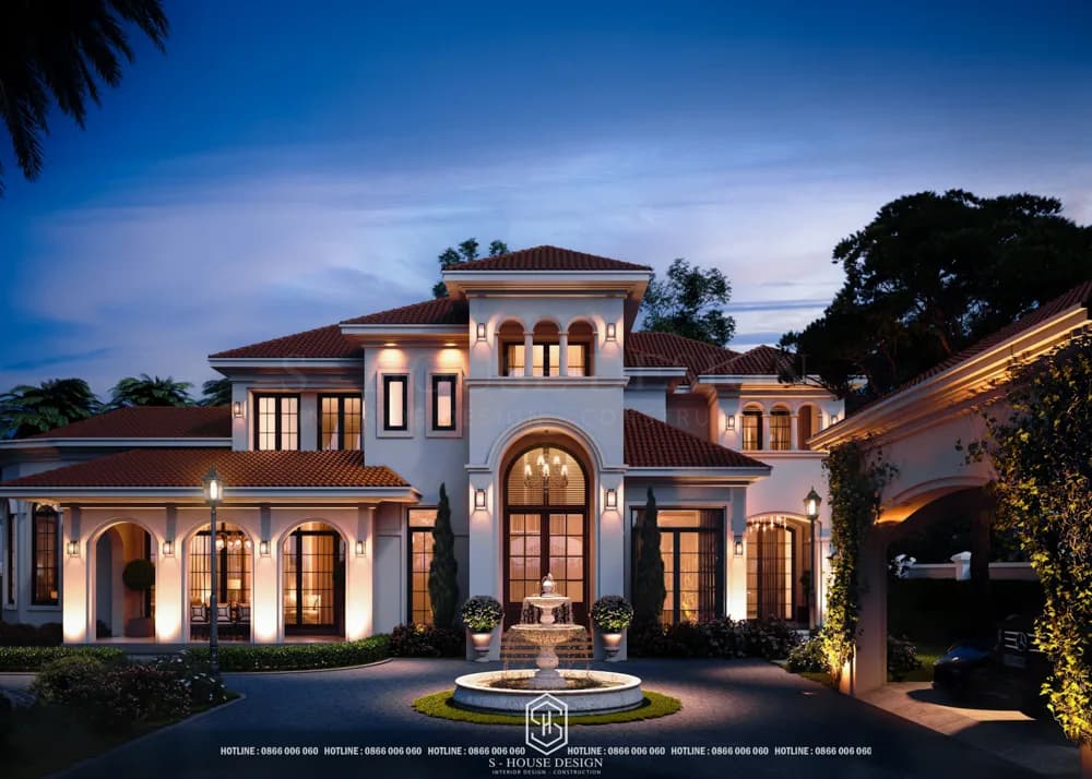 Thiết kế biệt thự Địa Trung Hải nghỉ dưỡng 1400m2 tại Gia Lai