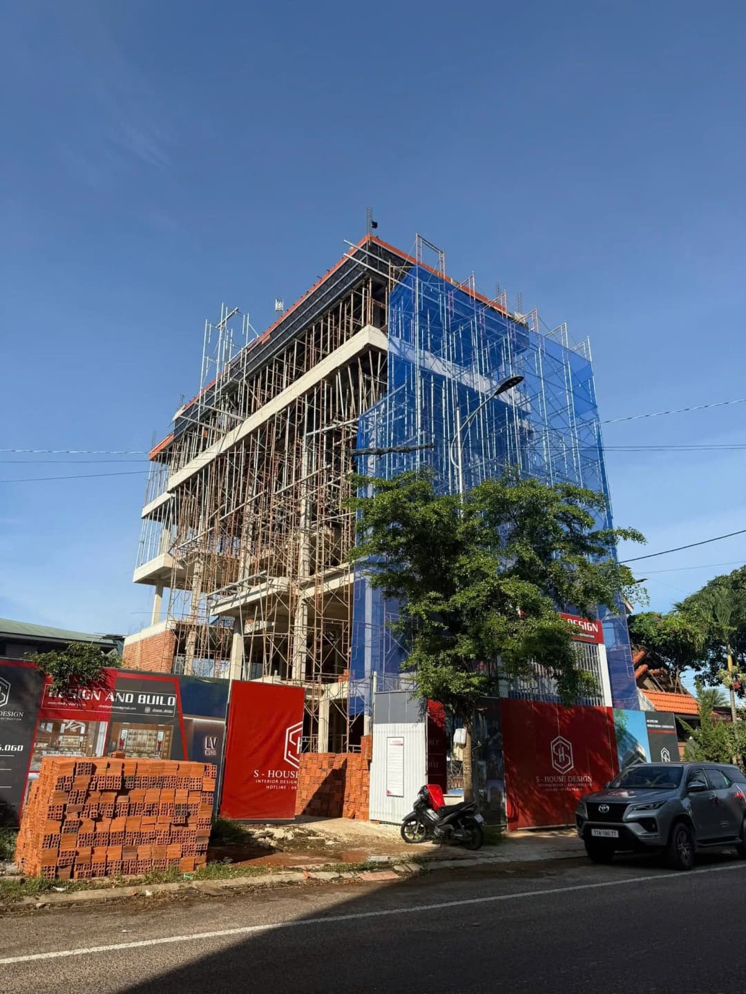 Công tác xây nhà phần thô biệt thự hiện đại tại Gia Lai