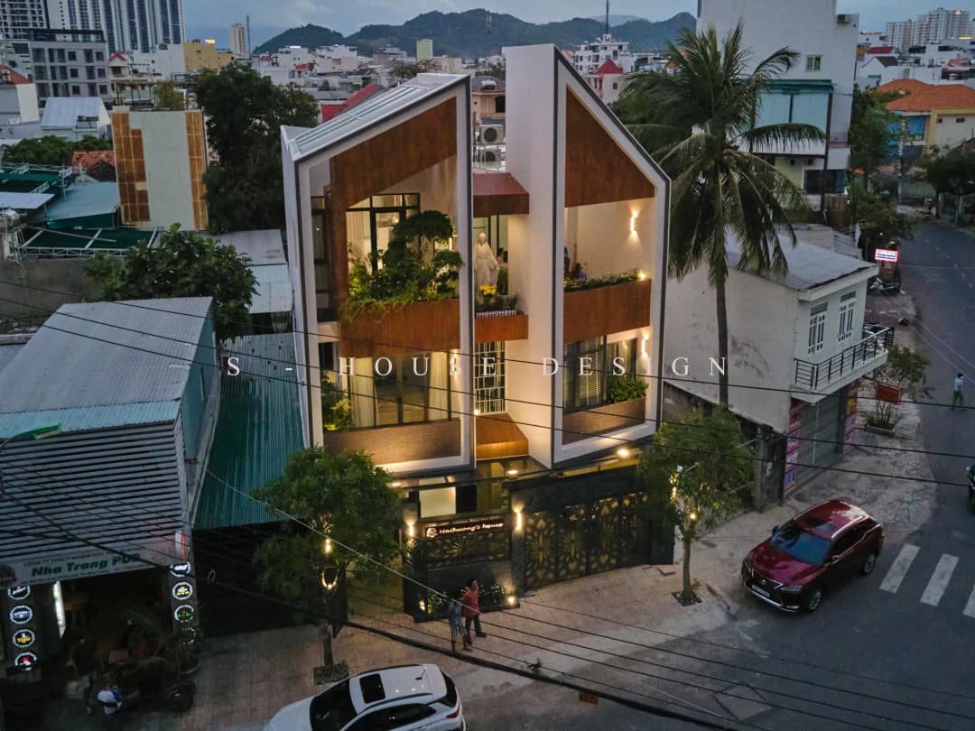 Hoàn thiện nhà phố 3 tầng đối xứng hiện đại
