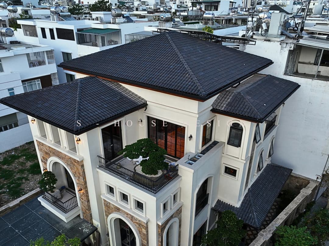 Hoàn Thiện Kiến Trúc Biệt Thự Phong Cách Địa Trung Hải 3 Tầng