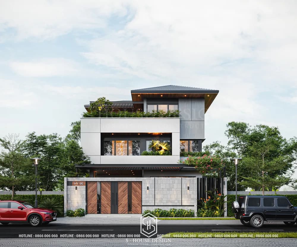 Mẫu thiết kế nhà phố 2 tầng đẹp