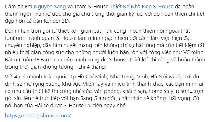 S-House Công Ty Thiết Kế Thi Công Trọn Gói Biệt Thự Uy Tín Chất Lượng