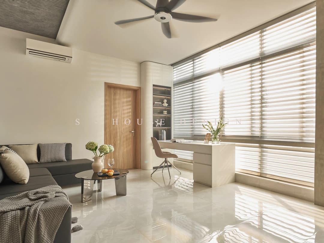 Hoàn thiện nhà chữ L 2 tầng Hiện đại với hình khối rõ ràng