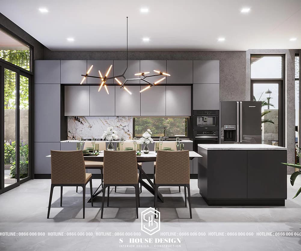Mẫu thiết kế nhà phố 1 trệt 1 lầu đẹp và hiện đại