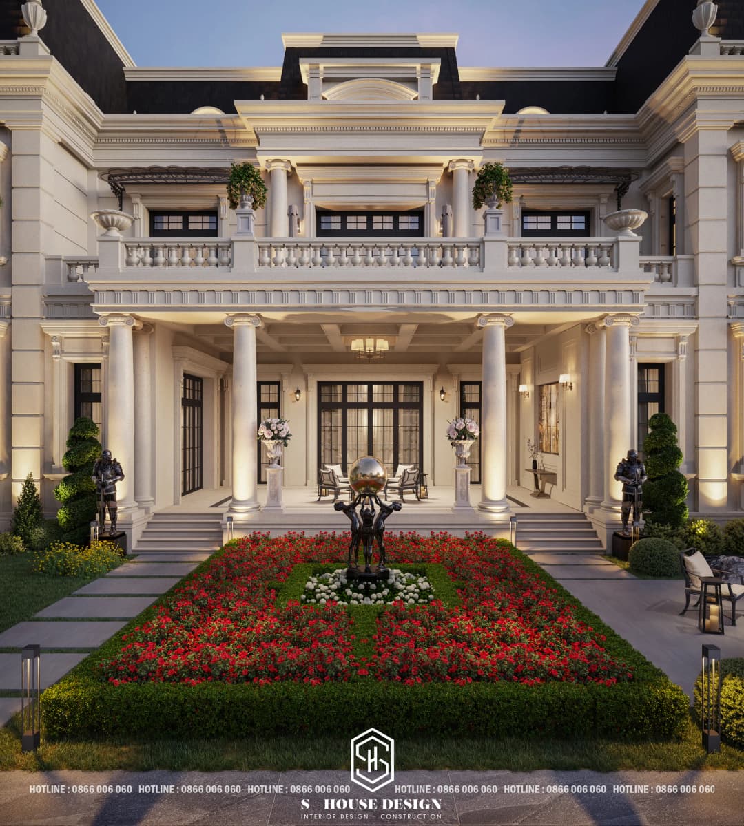 Thiết Kế Kiến Trúc Dinh Thự Tân Cổ Điển An Chateau mang dấu ấn châu Âu