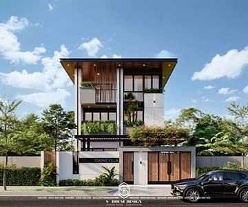 Architectural design of Mr. Cuong's townhouse at Phuoc Long New Urban Area