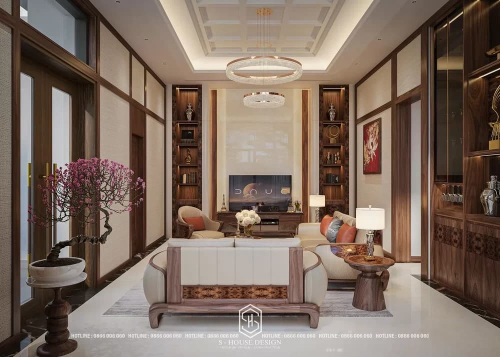 Thiết Kế Nội Thất Gỗ Óc Chó Biệt Thự Vườn Mái Nhật – Zen Villa (3)