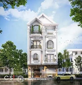 Neoclassical townhouse design model