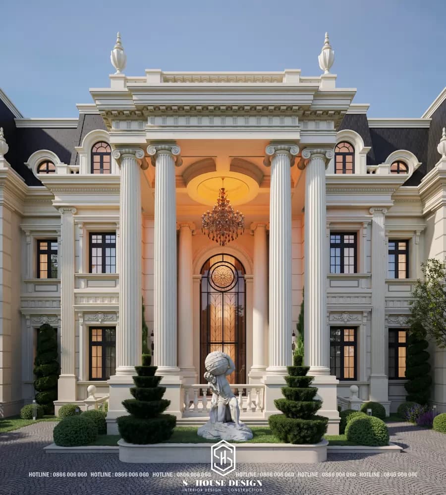 Thiết Kế Kiến Trúc Dinh Thự Tân Cổ Điển An Chateau 3000m2