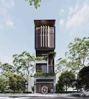 Thiết kế kiến trúc nhà phố chị Tuyết