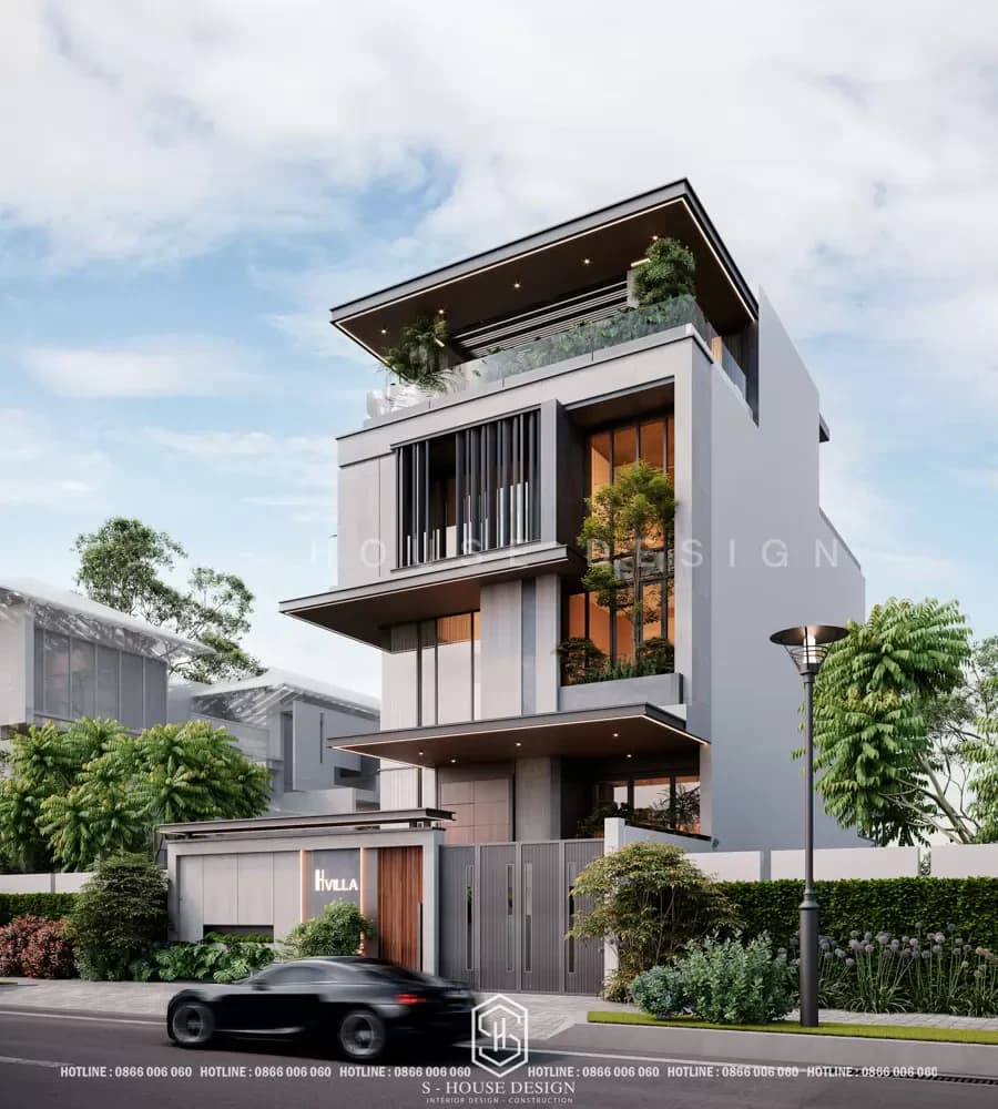 Thiết Kế Biệt Thự Hiện Đại Khu Villa Thủ Thiêm (2)