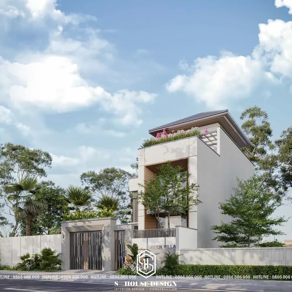 Modern Thai roof townhouse architectural design (2)