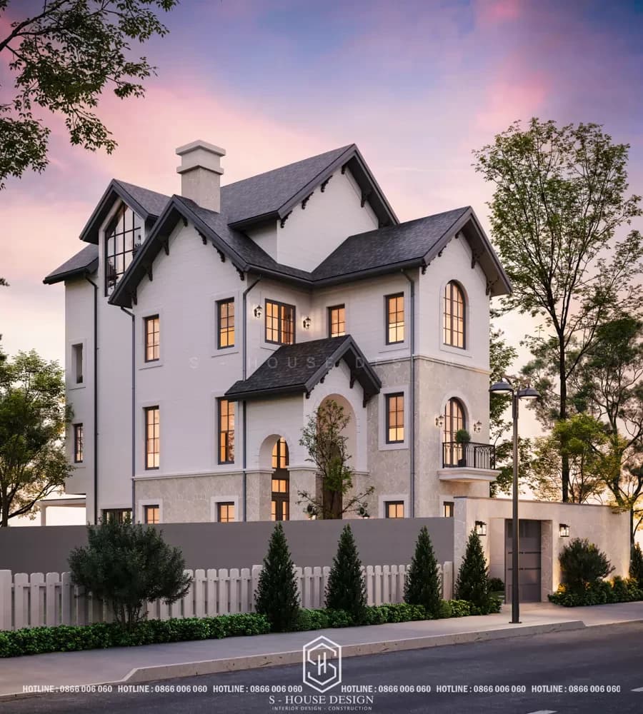 American FarmHouse Style 3-Story Villa Design (4)