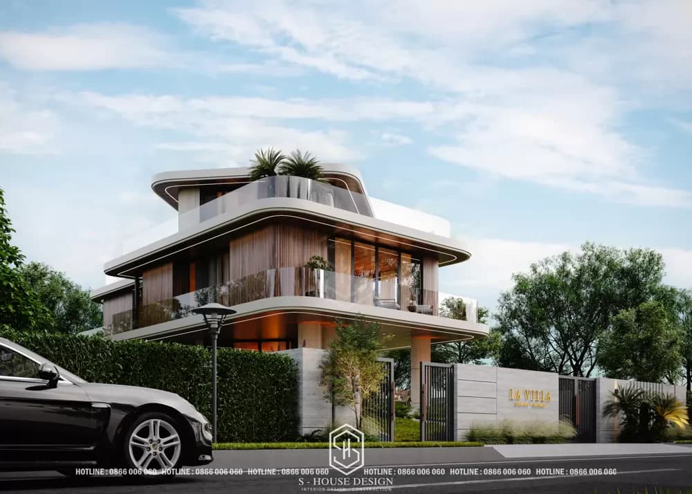 Thiết kế biệt thự hiện đại 3 tầng nghỉ dưỡng tại Quận 2 TP Hồ Chí Minh