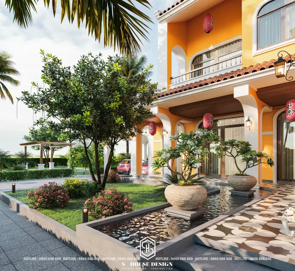 Thiết kế biệt thự phong cách phố cổ Hội An tại Nha Trang (5)