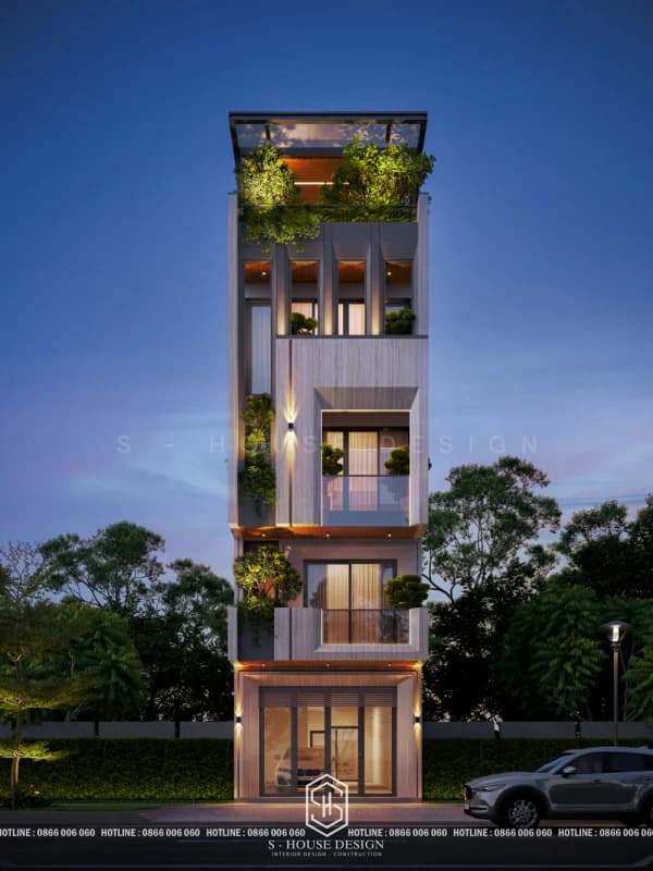 Modern Style 4-Storey 1 Tum Townhouse Design