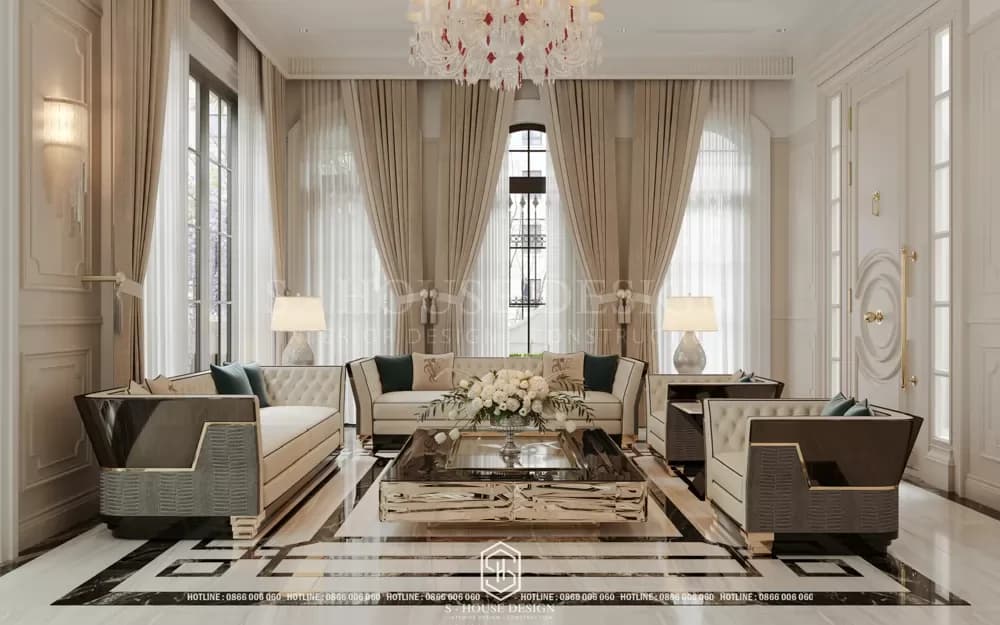 Thiết Kế Nội Thất Biệt Thự Tân Cổ Điển Tại Nha Trang (1)