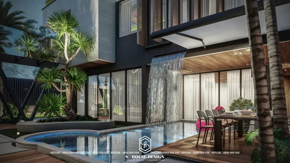 Thiết kế biệt thự song lập anh Phiến Nha Trang (2)