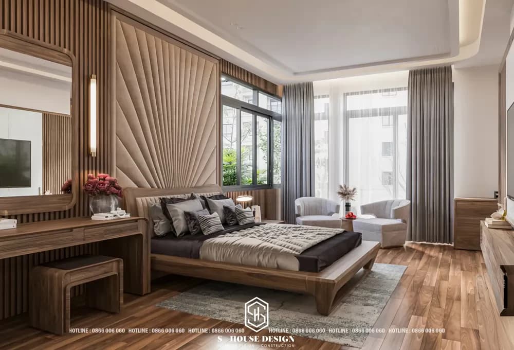 Thiết kế nội thất nhà phố mái thái 1 trệt 2 lầu hiện đại (3)