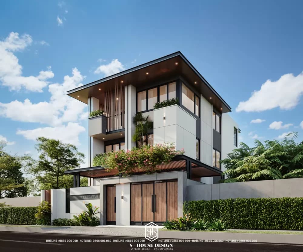 Architectural design of Mr. Cuong's townhouse at Phuoc Long New Urban Area (3)