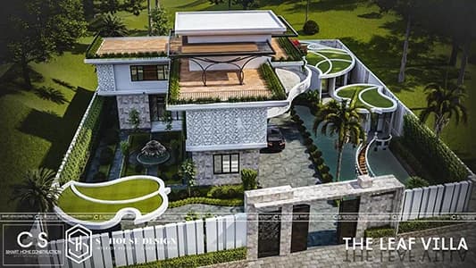 Architectural design of The Leaf Villa