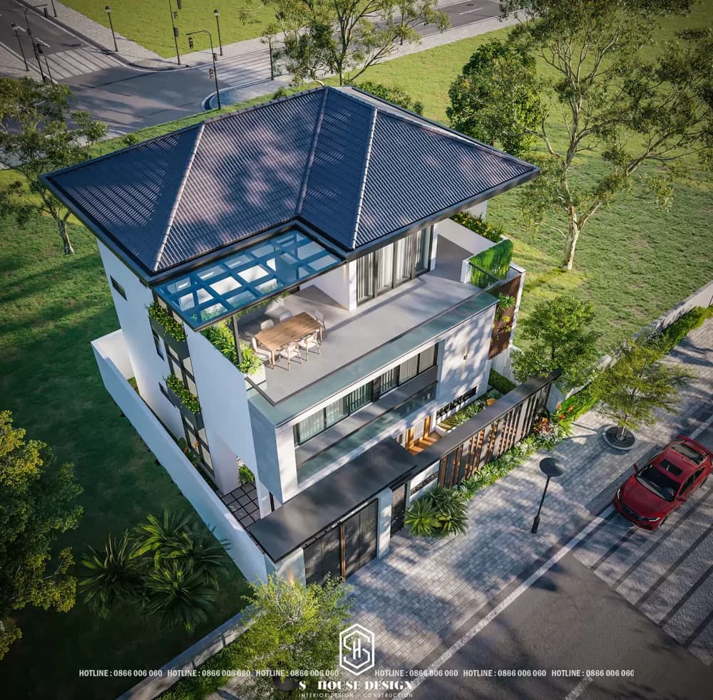 Thiết kế kiến trúc nhà phố 3 tầng hiện đại anh Bình (3)