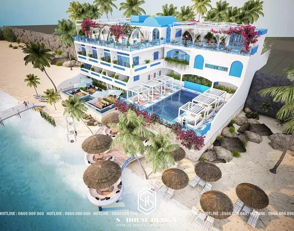 Thiết kế kiến trúc Khách sạn Santorini (4)