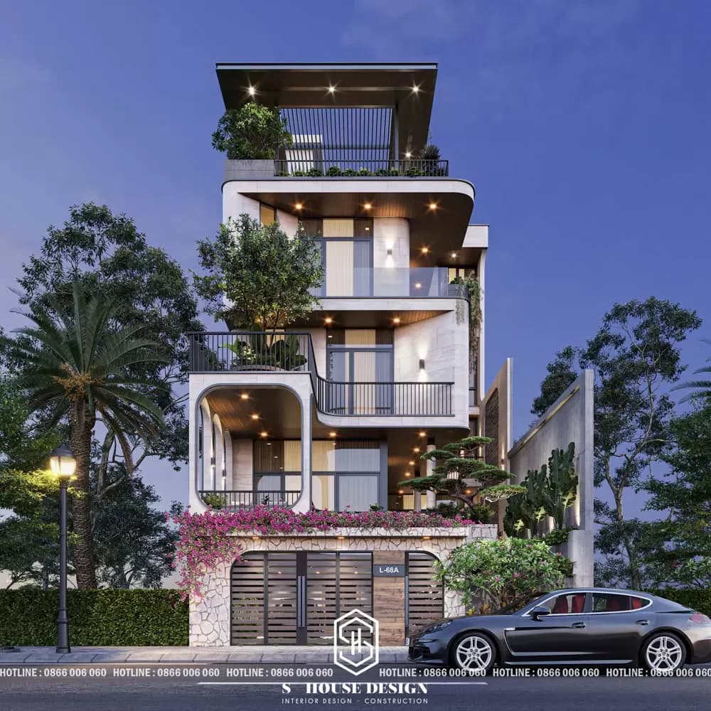 Thiết kế kiến trúc nhà phố anh Tùng - Nha Trang (2)
