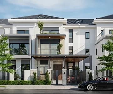 Architectural design of 3-storey Modern Townhouse in Dong Nai