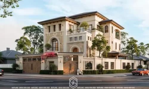 Thiết Kế Biệt Thự 3 Tầng Kiến Trúc Địa Trung Hải Tại VCN Phước Hải (1)