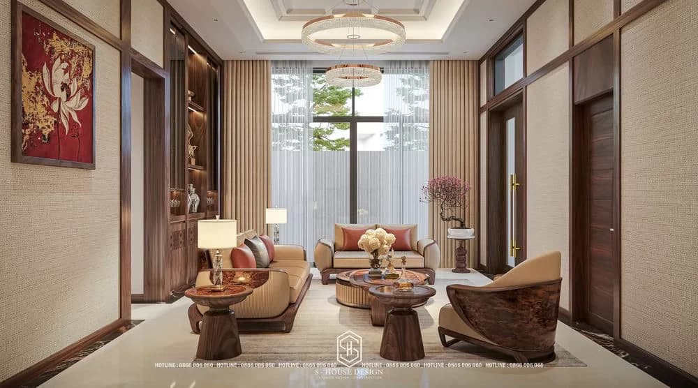 Thiết Kế Nội Thất Gỗ Óc Chó Biệt Thự Vườn Mái Nhật – Zen Villa (2)