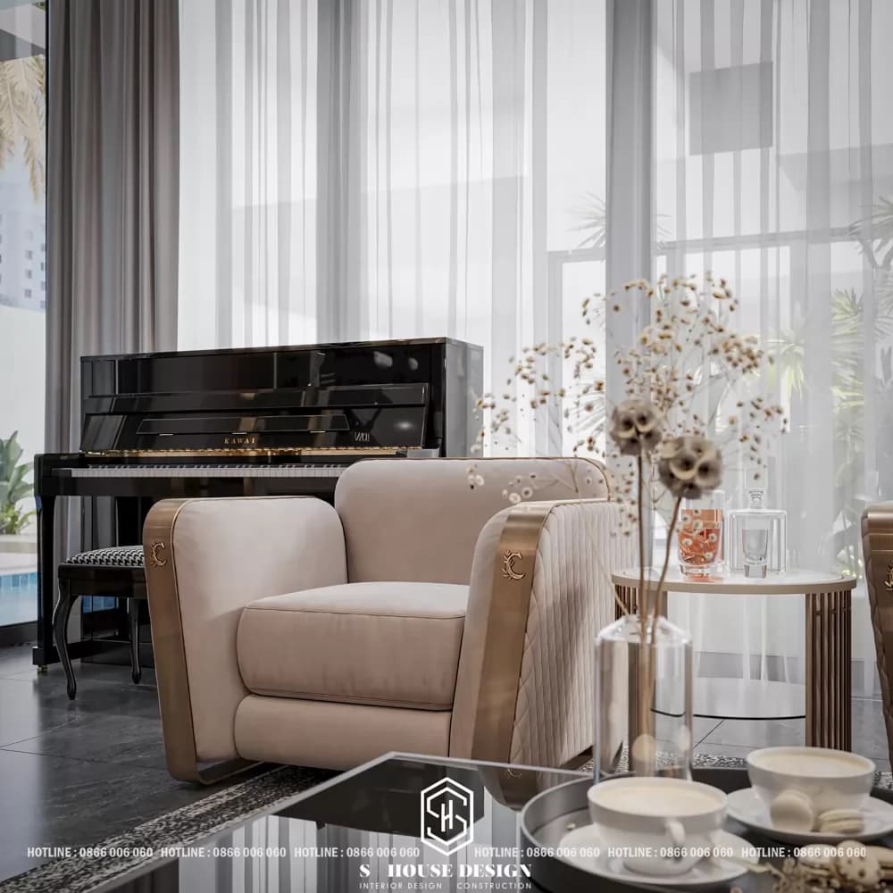 Thiết kế nội thất biệt thự song lập anh Phiến Nha Trang (2)