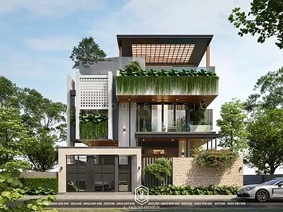Kiến Trúc Biệt Thự Hiện Đại Có Hồ Bơi Anh Thắng Tại Vinh