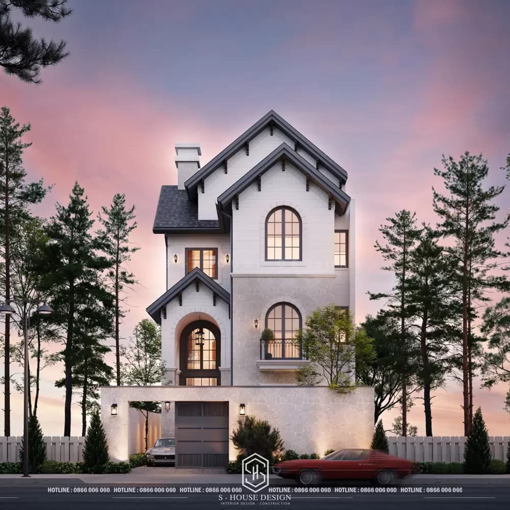Thiết Kế Biệt Thự 3 Tầng Phong Cách FarmHouse Kiểu Mỹ (1)