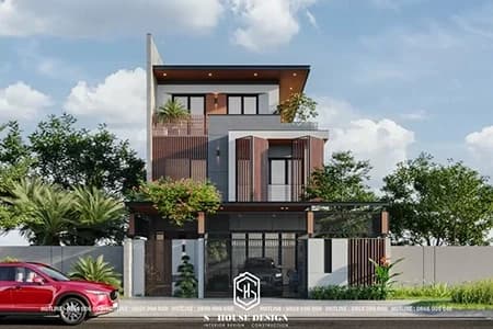 Thiết Kế Kiến Trúc Biệt Thự Phố Anh Tuấn Tại KĐT Mỹ Gia