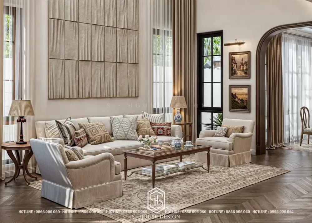Thiết Kế Nội Thất Farmhouse Biệt Thự Bellana Villa (1)
