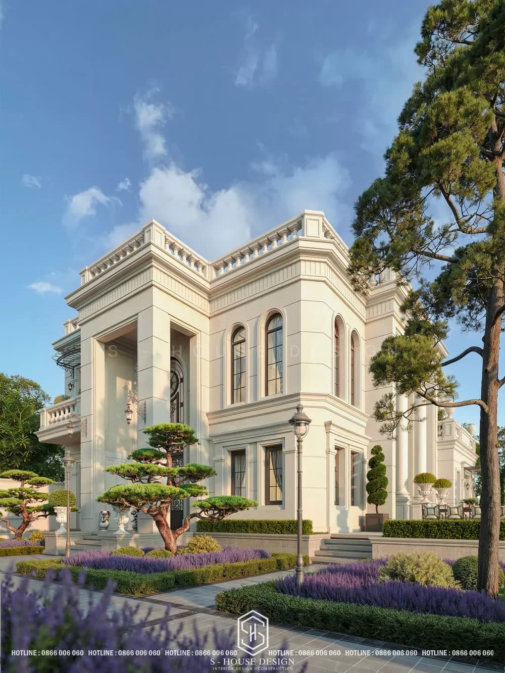Thiết Kế Biệt Thự Tân Cổ Điển Sân Vườn 2000m2 Tại Hà Nội