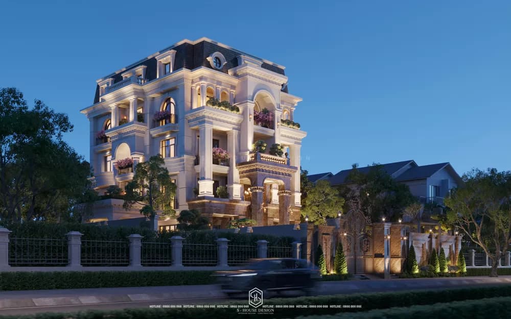 Thiết Kế Biệt Thự Tân Cổ Điển 2000m2 tại Quận 2 Hồ Chí Minh