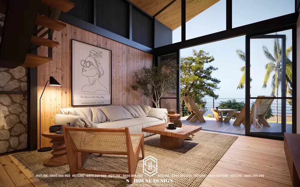 Thiết kế nội thất farmstay phong cách thô mộc (1)
