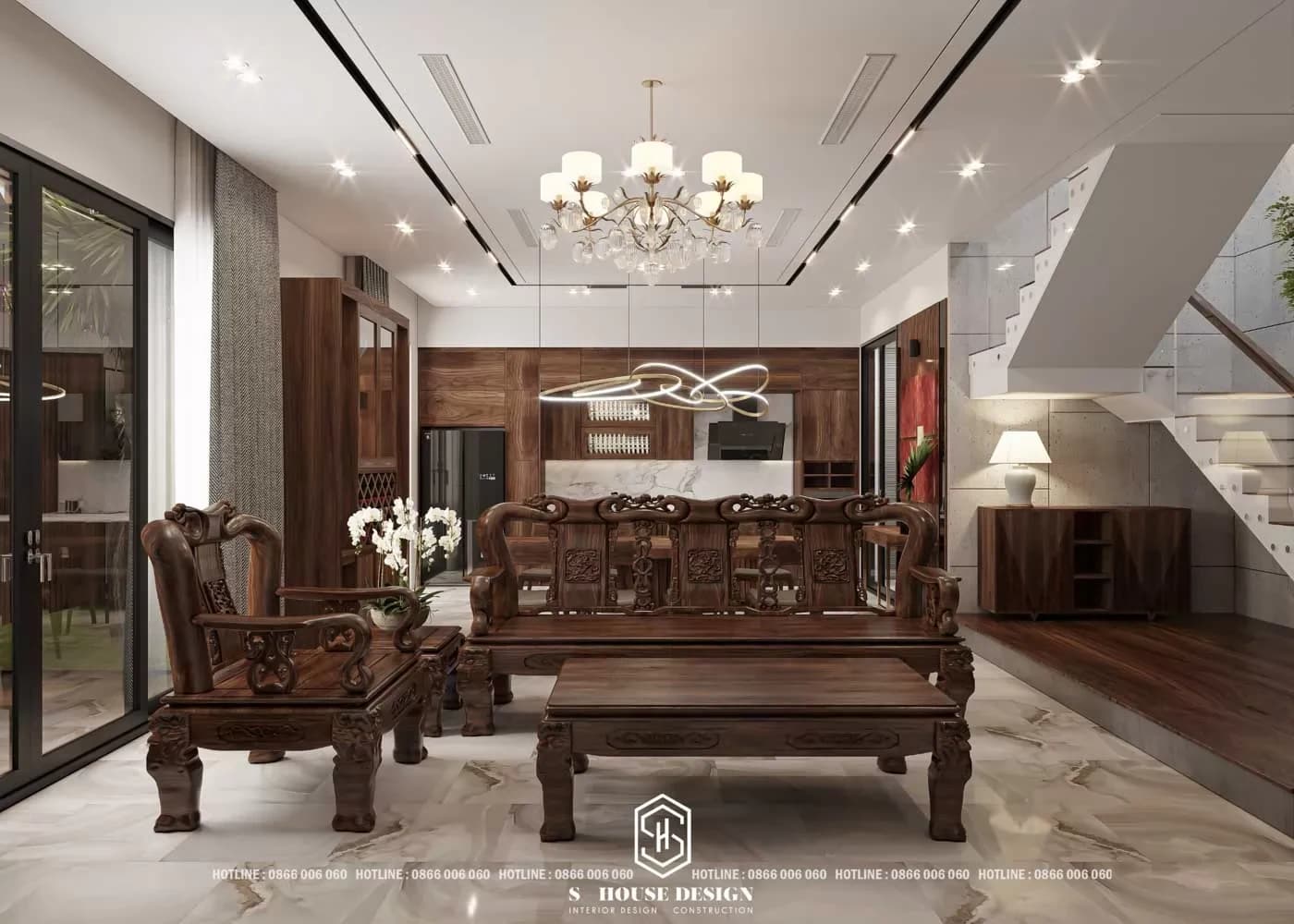 Thiết kế nội thất nhà phố 2 tầng nhà Anh Minh (1)