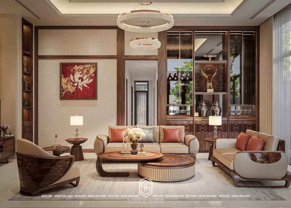 Walnut Wood Interior Design Japanese Roof Garden Villa – Zen Villa (1)