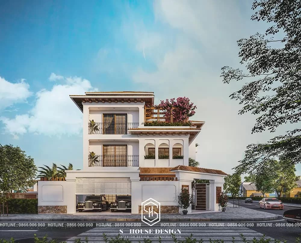 Architectural design of Ms. Huyen's street villa (5)