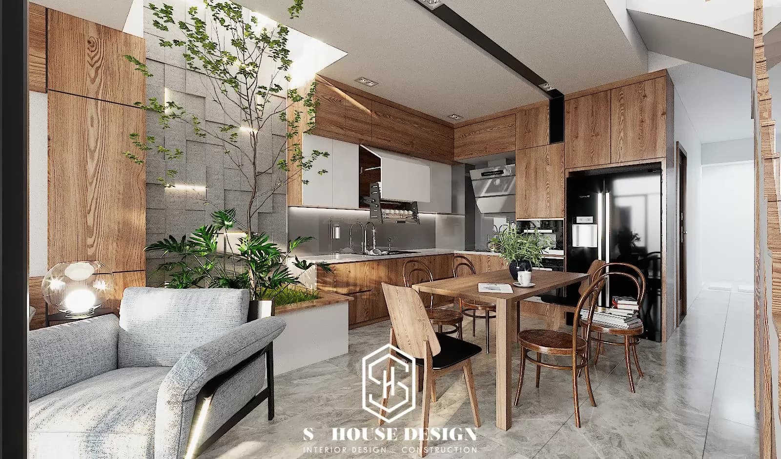 Thiết Kế Kiến Trúc Nhà Phố Chị Dung (1)