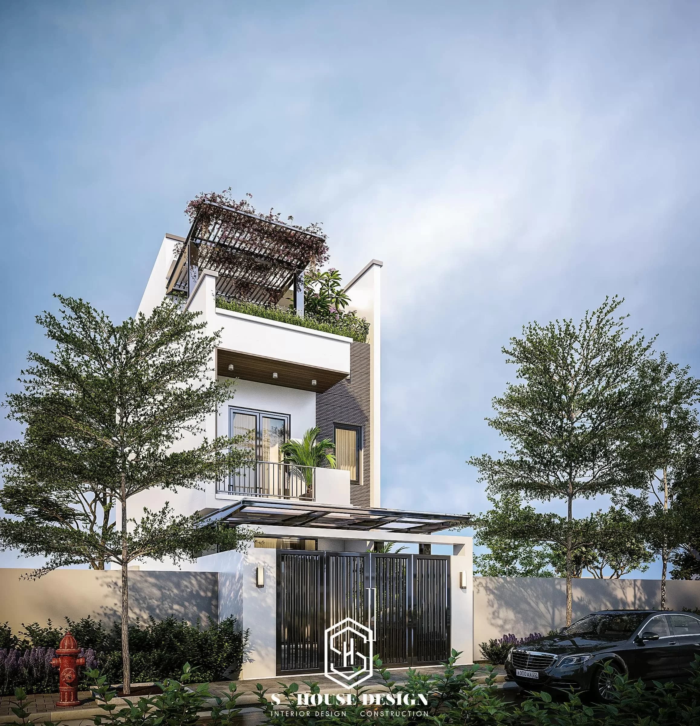 Thiết Kế Kiến Trúc Nhà Phố Chị Dung (3)