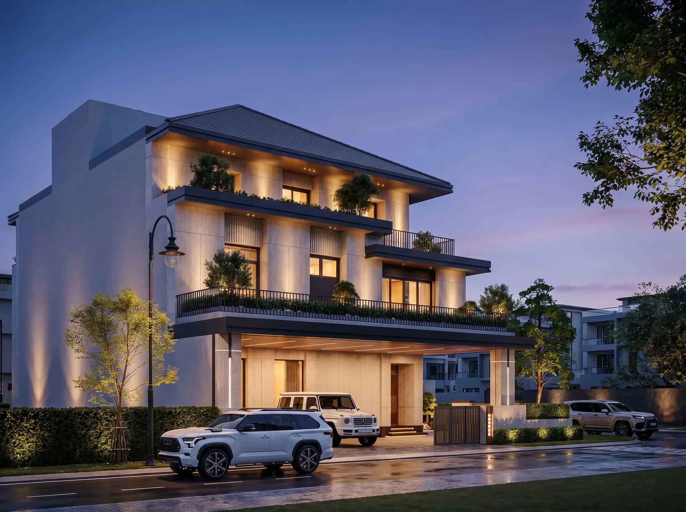Thiết Kế Biệt Thự The Oasis Bình Dương Phong Cách Hiện Đại (3)