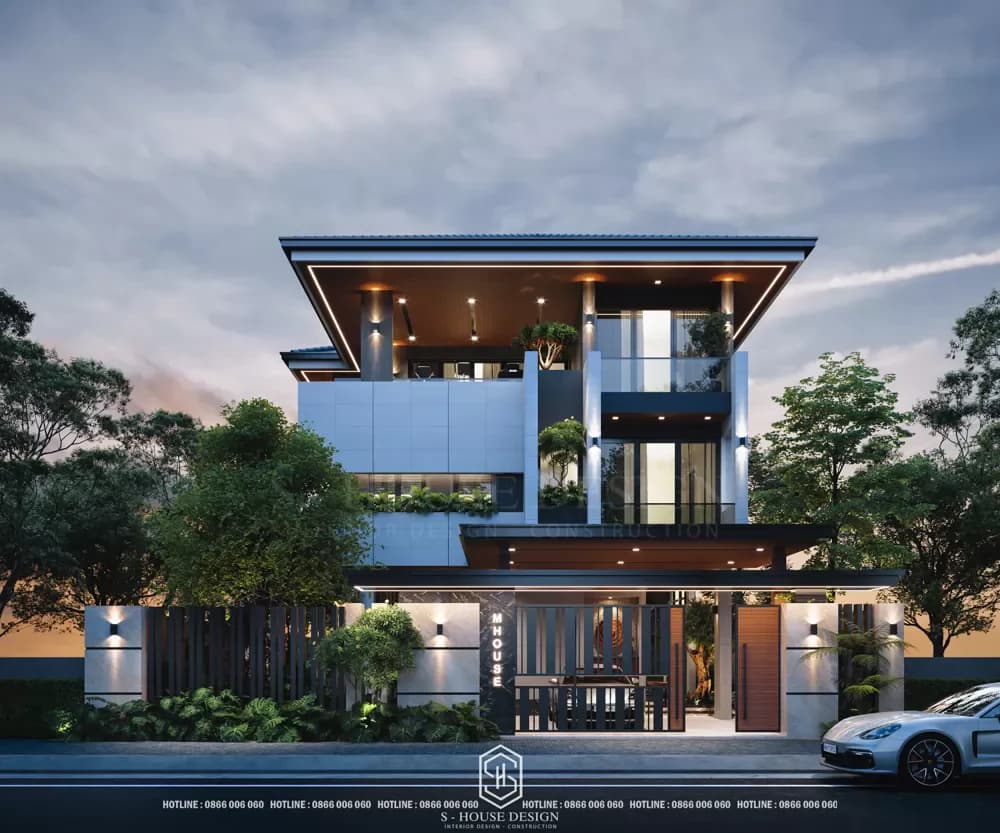Thiết Kế Biệt Thự Hiện Đại 3 Tầng Tại KĐT VIP 1 VCN Phước Hải (1)