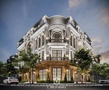 Thiết kế nhà hàng sang trọng tân cổ điển